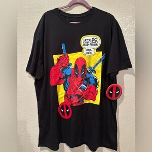 NWT Deadpool Marvel Disney Let’s do Crazy Bad Things Graphic Tee Sz 3X